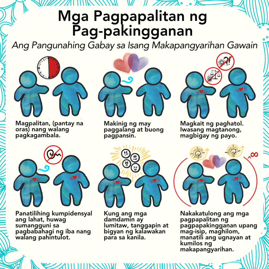 Listening Exchange poster - Tagalog